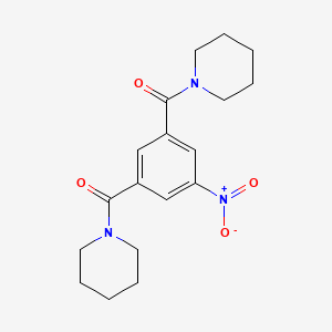molecular formula C18H23N3O4 B5560351 1,1'-[(5-硝基-1,3-苯撑)二羰基]二哌啶 