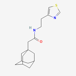 molecular formula C17H24N2OS B5560370 2-(1-金刚烷基)-N-[2-(1,3-噻唑-4-基)乙基]乙酰胺 