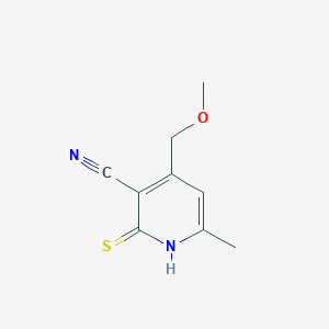 molecular formula C9H10N2OS B5560397 2-mercapto-4-(methoxymethyl)-6-methylnicotinonitrile 