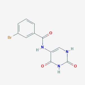 molecular formula C11H8BrN3O3 B5560444 3-bromo-N-(2,4-dioxo-1,2,3,4-tetrahydro-5-pyrimidinyl)benzamide 