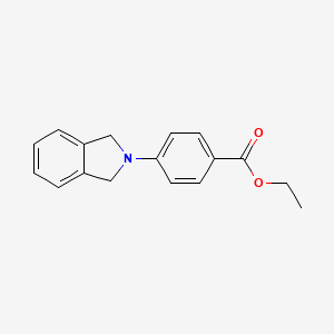 molecular formula C17H17NO2 B5560496 ethyl 4-(1,3-dihydro-2H-isoindol-2-yl)benzoate 