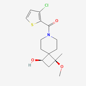 molecular formula C15H20ClNO3S B5560519 (1R*,3S*)-7-[(3-氯-2-噻吩基)羰基]-3-甲氧基-3-甲基-7-氮杂螺[3.5]壬烷-1-醇 