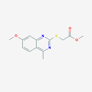 molecular formula C13H14N2O3S B5560525 methyl [(7-methoxy-4-methyl-2-quinazolinyl)thio]acetate 