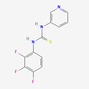 molecular formula C12H8F3N3S B5560577 N-3-吡啶基-N'-(2,3,4-三氟苯基)硫脲 