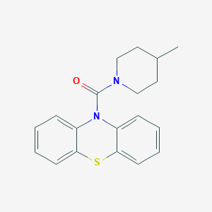 molecular formula C19H20N2OS B5560595 10-[(4-methyl-1-piperidinyl)carbonyl]-10H-phenothiazine 