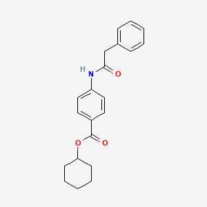 molecular formula C21H23NO3 B5560618 cyclohexyl 4-[(phenylacetyl)amino]benzoate 