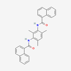 molecular formula C31H26N2O2 B5560629 N,N'-(2,4,6-trimethyl-1,3-phenylene)di(1-naphthamide) 