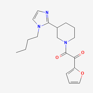 molecular formula C18H23N3O3 B5560684 2-[3-(1-丁基-1H-咪唑-2-基)哌啶-1-基]-1-(2-呋喃基)-2-氧代乙酮 