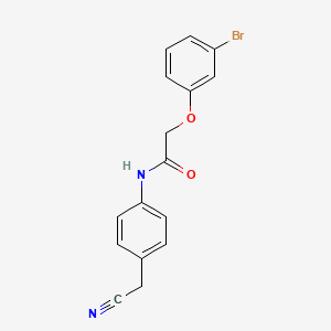 molecular formula C16H13BrN2O2 B5560708 2-(3-溴苯氧基)-N-[4-(氰基甲基)苯基]乙酰胺 