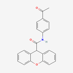 molecular formula C22H17NO3 B5560716 N-(4-乙酰苯基)-9H-呫吨-9-甲酰胺 
