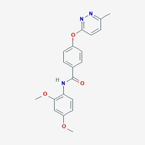 molecular formula C20H19N3O4 B5560742 N-(2,4-dimethoxyphenyl)-4-[(6-methyl-3-pyridazinyl)oxy]benzamide 