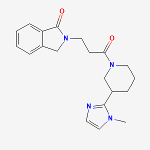 molecular formula C20H24N4O2 B5560757 2-{3-[3-(1-甲基-1H-咪唑-2-基)-1-哌啶基]-3-氧代丙基}-1-异吲哚啉酮 