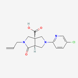 molecular formula C15H16ClN3O3 B5560800 (3aS*,6aS*)-2-allyl-5-(5-chloropyridin-2-yl)-1-oxohexahydropyrrolo[3,4-c]pyrrole-3a(1H)-carboxylic acid 