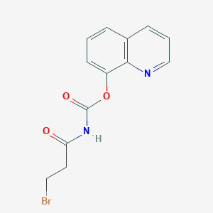 molecular formula C13H11BrN2O3 B5560813 8-喹啉基（3-溴丙酰基）氨基甲酸酯 