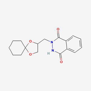 molecular formula C17H20N2O4 B5560855 2-(1,4-dioxaspiro[4.5]dec-2-ylmethyl)-2,3-dihydro-1,4-phthalazinedione 