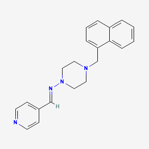 molecular formula C21H22N4 B5560875 4-(1-naphthylmethyl)-N-(4-pyridinylmethylene)-1-piperazinamine 
