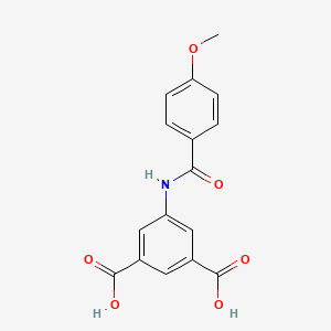 molecular formula C16H13NO6 B5560888 5-[(4-甲氧基苯甲酰)氨基]邻苯二甲酸 