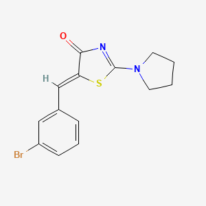 molecular formula C14H13BrN2OS B5560965 5-(3-溴苯次亚甲基)-2-(1-吡咯烷基)-1,3-噻唑-4(5H)-酮 