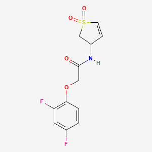 molecular formula C12H11F2NO4S B5561003 2-(2,4-二氟苯氧基)-N-(1,1-二氧化-2,3-二氢-3-噻吩基)乙酰胺 