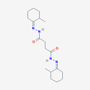 molecular formula C18H30N4O2 B5561038 N'~1~,N'~4~-bis(2-methylcyclohexylidene)succinohydrazide 