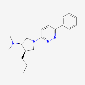 molecular formula C19H26N4 B5561045 (3S*,4R*)-N,N-dimethyl-1-(6-phenyl-3-pyridazinyl)-4-propyl-3-pyrrolidinamine 