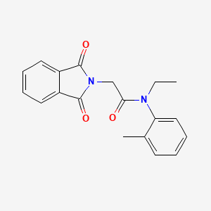 molecular formula C19H18N2O3 B5561085 2-(1,3-dioxo-1,3-dihydro-2H-isoindol-2-yl)-N-ethyl-N-(2-methylphenyl)acetamide CAS No. 6108-65-2