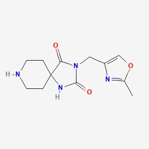 molecular formula C12H16N4O3 B5561114 3-[(2-甲基-1,3-恶唑-4-基)甲基]-1,3,8-三氮杂螺[4.5]癸烷-2,4-二酮 