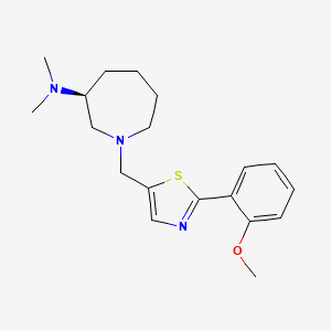 molecular formula C19H27N3OS B5561118 (3S)-1-{[2-(2-methoxyphenyl)-1,3-thiazol-5-yl]methyl}-N,N-dimethylazepan-3-amine 