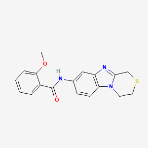 molecular formula C18H17N3O2S B5561138 N-(3,4-dihydro-1H-[1,4]thiazino[4,3-a]benzimidazol-8-yl)-2-methoxybenzamide 
