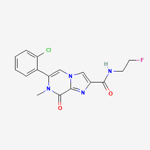 molecular formula C16H14ClFN4O2 B5561175 6-(2-chlorophenyl)-N-(2-fluoroethyl)-7-methyl-8-oxo-7,8-dihydroimidazo[1,2-a]pyrazine-2-carboxamide 