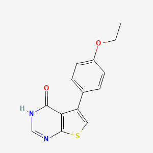 molecular formula C14H12N2O2S B5561192 5-(4-乙氧基苯基)噻吩[2,3-d]嘧啶-4(3H)-酮 