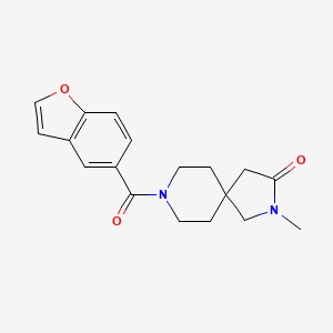 molecular formula C18H20N2O3 B5561194 8-(1-benzofuran-5-ylcarbonyl)-2-methyl-2,8-diazaspiro[4.5]decan-3-one 