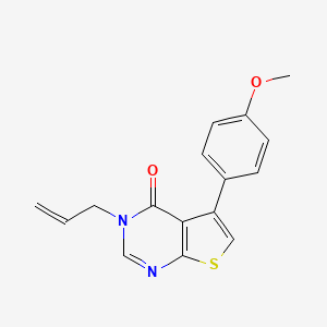 molecular formula C16H14N2O2S B5561218 3-allyl-5-(4-methoxyphenyl)thieno[2,3-d]pyrimidin-4(3H)-one 