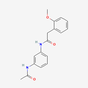 molecular formula C17H18N2O3 B5561242 N-[3-(乙酰氨基)苯基]-2-(2-甲氧基苯基)乙酰胺 