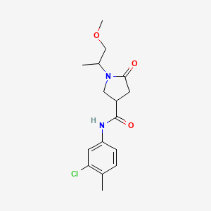 molecular formula C16H21ClN2O3 B5561254 N-(3-氯-4-甲苯基)-1-(2-甲氧基-1-甲基乙基)-5-氧代-3-吡咯烷甲酰胺 