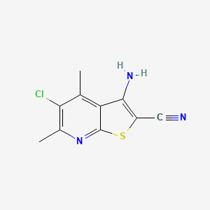 molecular formula C10H8ClN3S B5561292 3-氨基-5-氯-4,6-二甲基噻吩并[2,3-b]吡啶-2-腈 