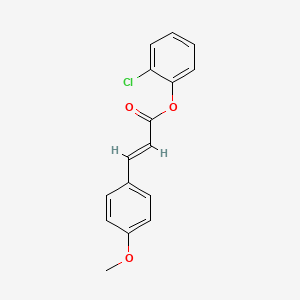 molecular formula C16H13ClO3 B5561298 2-氯苯基 3-(4-甲氧基苯基)丙烯酸酯 