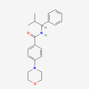molecular formula C21H26N2O2 B5561315 N-(2-甲基-1-苯基丙基)-4-(4-吗啉基)苯甲酰胺 