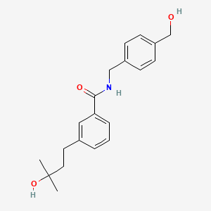 molecular formula C20H25NO3 B5561323 N-[4-(hydroxymethyl)benzyl]-3-(3-hydroxy-3-methylbutyl)benzamide 