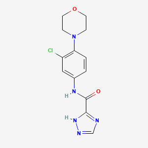 molecular formula C13H14ClN5O2 B5561339 N-[3-氯-4-(4-吗啉基)苯基]-1H-1,2,4-三唑-3-甲酰胺 
