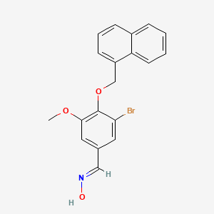 molecular formula C19H16BrNO3 B5561363 3-bromo-5-methoxy-4-(1-naphthylmethoxy)benzaldehyde oxime 