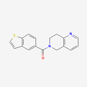 molecular formula C17H14N2OS B5561412 6-(1-benzothien-5-ylcarbonyl)-5,6,7,8-tetrahydro-1,6-naphthyridine 