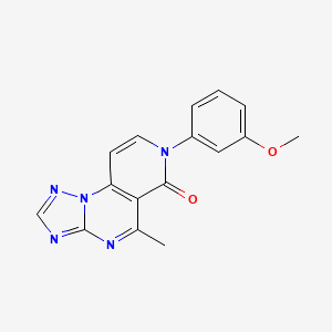 molecular formula C16H13N5O2 B5561427 7-(3-methoxyphenyl)-5-methylpyrido[3,4-e][1,2,4]triazolo[1,5-a]pyrimidin-6(7H)-one 