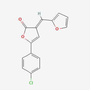 molecular formula C15H9ClO3 B5561430 5-(4-氯苯基)-3-(2-呋喃甲亚基)-2(3H)-呋喃酮 