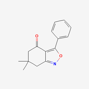 molecular formula C15H15NO2 B5561450 6,6-dimethyl-3-phenyl-6,7-dihydro-2,1-benzisoxazol-4(5H)-one 
