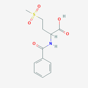 molecular formula C12H15NO5S B055615 2-(Benzoylamino)-4-(methylsulfonyl)butanoic acid CAS No. 115527-63-4