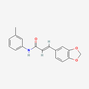 molecular formula C17H15NO3 B5561550 3-(1,3-benzodioxol-5-yl)-N-(3-methylphenyl)acrylamide 
