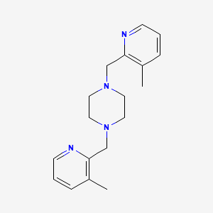 molecular formula C18H24N4 B5561594 1,4-双[(3-甲基-2-吡啶基)甲基]哌嗪 