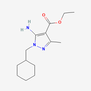 molecular formula C14H23N3O2 B5561636 ethyl 5-amino-1-(cyclohexylmethyl)-3-methyl-1H-pyrazole-4-carboxylate 