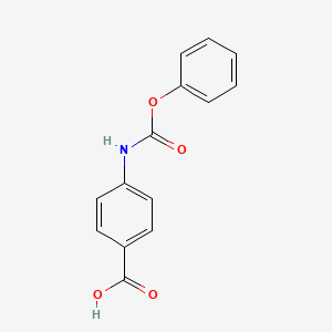 molecular formula C14H11NO4 B5561644 4-[(phenoxycarbonyl)amino]benzoic acid 